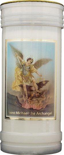 Saint Michael the Archangel Single Pillar Candle