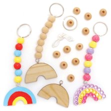 Design Your Own Rainbow Keyring & Bag Dangler Kits - Pack of 5