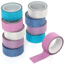 Winter Glitter Washi Tape - Pack of 10