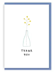 'Thank You' (Stems) with bible verse A6 Greeting Card