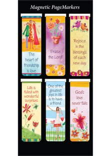 God's Love Never Fails Magnetic Page Markers - Pack of 6