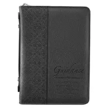 Large Guidance Black LuxLeather Bible Cover