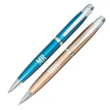 Pen Set in Gift Box Navy/Copper Mr. & Mrs.