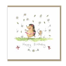 Hedgehog and Mouse Birthday Single Card