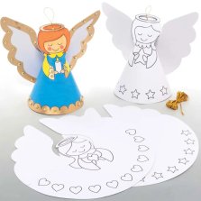 Angel Colour-In Cone Decorations (Pack of 10)