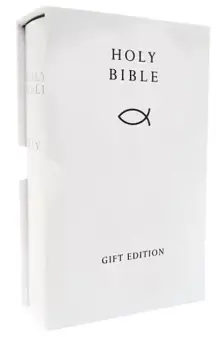 KJV Gift Bible, White, Imitation Leather, Hardback