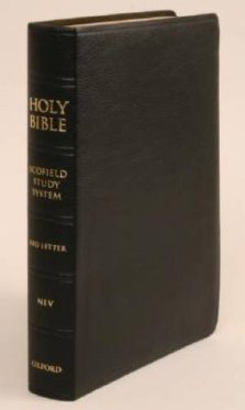 NIV Scofield Study Bible 3, Bonded Leather, Black, Thumb Index