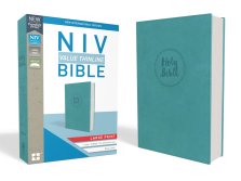 NIV, Value Thinline Bible, Large Print, Imitation Leather, Blue