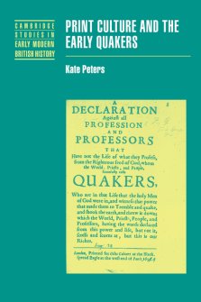 Print Culture and the Early Quakers