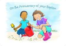 Baptism Anniversary Card Children - Pack of 10