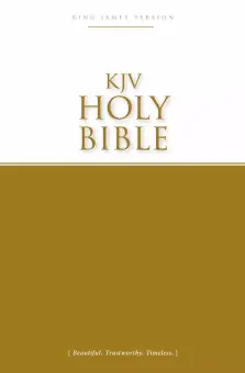 KJV Economy Bible, Gold, Paperback, Plan Of Salvation, 30-Day Reading Plan, Sectional Headings