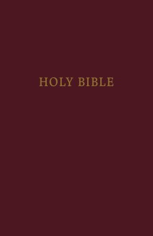 KJV Large Print Pew Bible, Burgundy, Hardback, Red Letter, Tables of Weights and Measures, Useful Charts