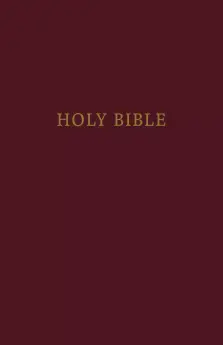 KJV Large Print Pew Bible, Burgundy, Hardback, Red Letter, Tables of Weights and Measures, Useful Charts