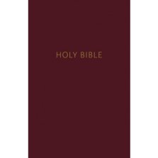 NKJV Pew Bible, Burgundy, Hardcover, Large Print, Words of Christ in Red, Color Maps, Table of Weights and Measures, Charts