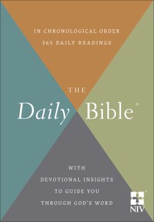 NIV Daily Bible, Multicoloured, Hardback, Chronological, 365 Readings, Devotional Commentary, Topical Arrangements