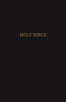 KJV Reference Bible, Black, Bonded Leather, Giant Print, Personal Size, Red Letter, References, Translation Notes, Presentation Page,  Introductions, Reading Plan