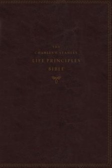 The NKJV, Charles F. Stanley Life Principles Bible, 2nd Edition, Leathersoft, Burgundy, Comfort Print