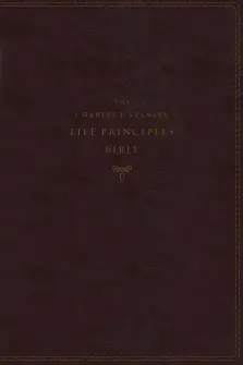 The NKJV, Charles F. Stanley Life Principles Bible, 2nd Edition, Leathersoft, Burgundy, Thumb Indexed, Comfort Print