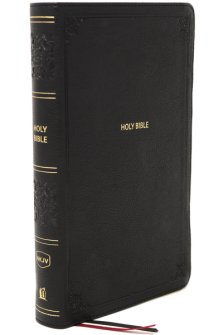 NKJV, End-of-Verse Reference Bible, Compact, Leathersoft, Black, Red Letter, Comfort Print