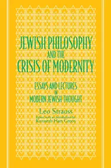 Jewish Philosophy and the Crisis of Modernity