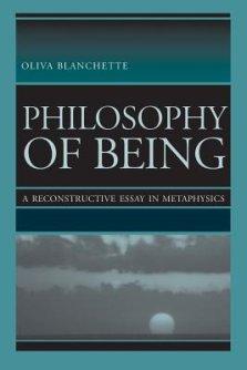 Philosophy of Being: A Reconstructive Essay in Metaphysics