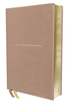 NBLA, Santa Biblia, Ama a Dios Grandemente, Interior a cuatro colores Leathersoft, Oro Rosa, Comfort Print