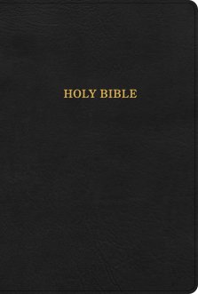 KJV Large Print Thinline Bible, Black LeatherTouch