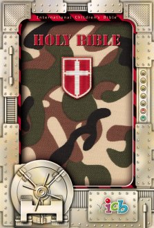 International Children's Bible (ICB) Compact Kids Bible, Green Camo, Canvas, Presentation Page, Ribbon Marker, Dictionary, Colour Maps