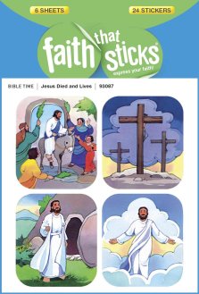 Jesus Died and Lives Stickers