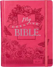 KJV My Creative Journaling Bible, Pink, Imitation Leather, Wide Margin, Illustrated, Colouring, Ribbon Marker