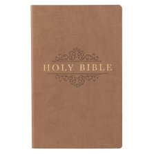 Tan Faux Leather King James Version Gift and Award Bible