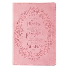 I Know the Plans Slimline LuxLeather Journal in Pink