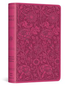 ESV Vest Pocket New Testament with Psalms and Proverbs, Red Letter (TruTone, Berry, Floral Design)