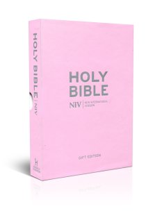 NIV Pocket Bible, Pink, Imitation Leather, Boxed, Gilt Edged, Ribbon Marker, Anglicised, Bible Reading Plan, Timeline, Book Overview, Helpful Bible Passages