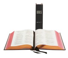 NIV Lectern Bible, Black, Persian Morocco Leather, British Text, Bevelled Boards, Gilt Edges, Leather Joints, Gold Roll, Ribbon Markers