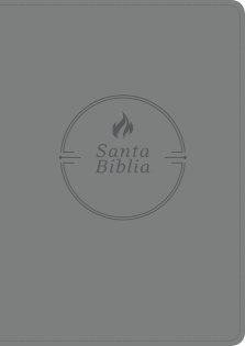 Santa Biblia RVR60, Edición zíper con referencias, letra grande (SentiPiel, Gris, Letra Roja)