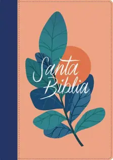 Santa Biblia RVR60, Edición zíper con referencias, letra grande (SentiPiel, Coral/Azul, Letra Roja)