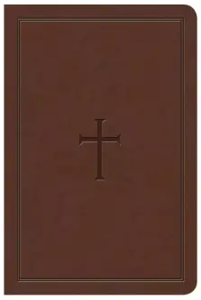 KJV Large Print Compact Reference Bible, Brown LeatherTouch