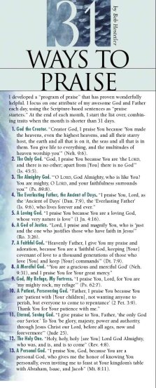 31 Ways To Praise (50 pack)