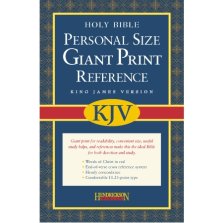 KJV Personal Size Reference Bible: Black, Imitation Leather, Giant Print