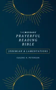 Message Prayerful Reading Bible: Jeremiah & Lamentations (Softcover, Blue)