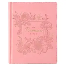 KJV Promise Bible, Pink, Imitation Leather, Journalling, Colouring, Gilt Edge, Ribbon Marker, Book Introductions, Presentation Page, Stickers, Bible Tabs, Storage Pocket