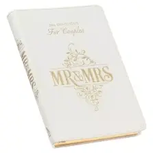 Mr. & Mrs. 366 Devotions for Couples White Faux Leather Devotional