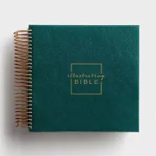 CSB Illustrating Bible, Teal, Imitation Leather, Journaling, Spiralbound, Single Column, Wide Margin, Gift, Lay Flat Design, Thick Paper