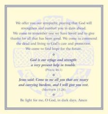 FUNERAL PRAYER CARDS PK50