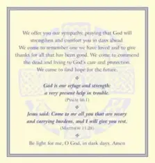 FUNERAL PRAYER CARDS PK50