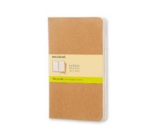 Kraft Moleskine Large Plain Cahier Journal Set