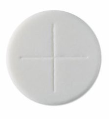 Pack of 50 Priest Communion Wafers  2.75" Single Cross, Sealed Edge, White / Altar Bread