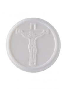 Pack of 250 Peoples Communion Wafers | Altar Bread 1 1/8" - Crucifix