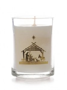 Nativity Candle In Glass - Single